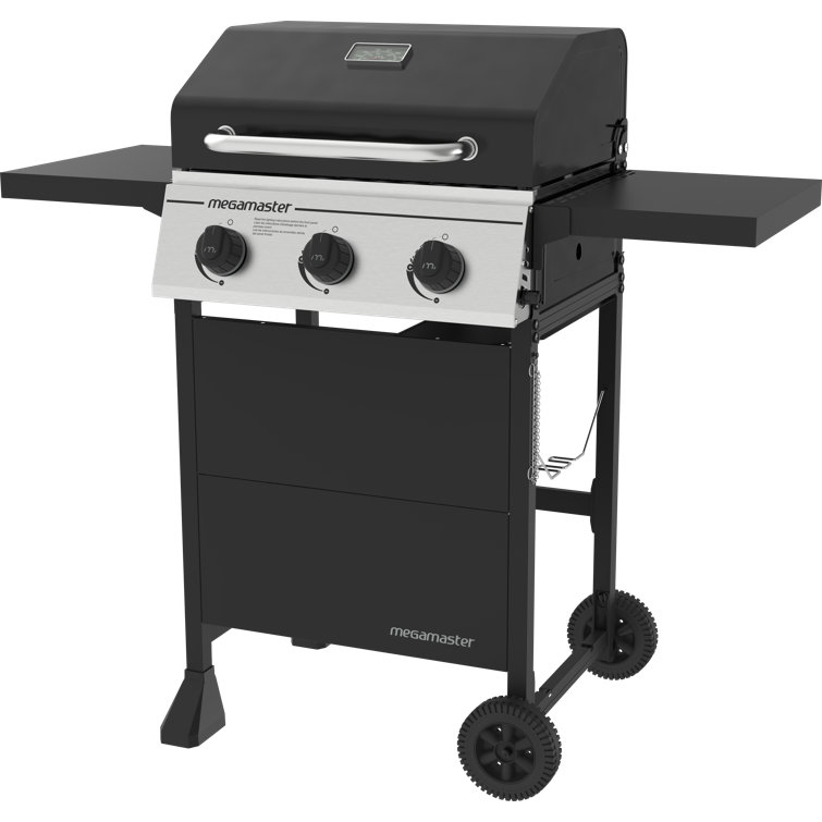 Megamaster 3 Burner Free Standing Liquid Propane 30000 BTU Gas Grill